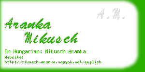 aranka mikusch business card